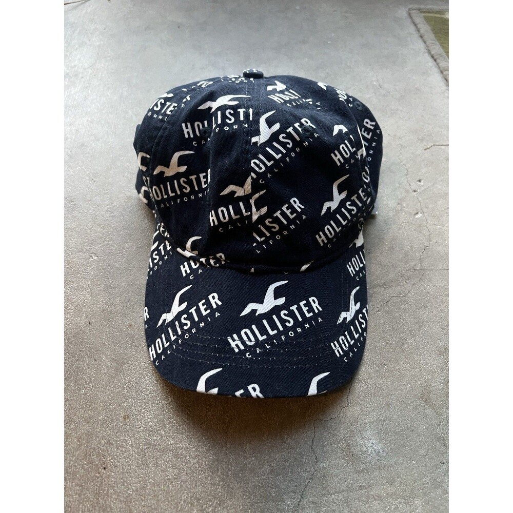 Hollister Co All Over Print Blue White California Strapback Hat NWT Exclusive